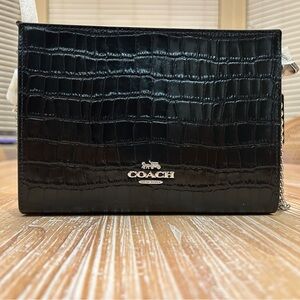 Coach Black Croc-Embossed Women's Bag